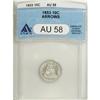 Image 1 : 1853 10C Arrows AU58 ANACS. NGC Census: (188/974).