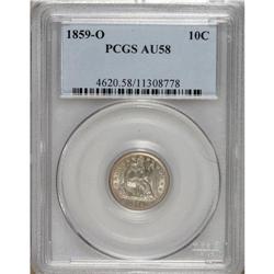 1859-O 10C AU58 PCGS. PCGS Population (6/83). NGC