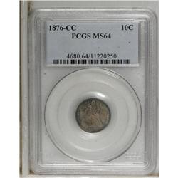 1876-CC 10C MS64 PCGS. PCGS Population (55/46). NG