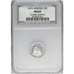 1874 10C Arrows--Altered Surfaces--NCS. Proof. NGC
