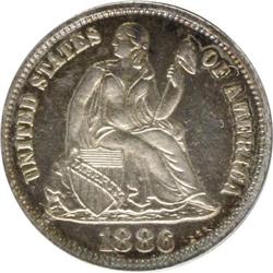 1886 10C PR62 PCGS. PCGS Population (27/162). NGC Cens