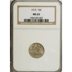 1913 10C MS65 NGC. NGC Census: (146/30). PCGS Popu
