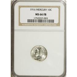 1916 10C MS66 Full Bands NGC. NGC Census: (600/190