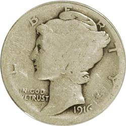 1916-D 10C AG3 ANACS. NGC Census: (454/696). PCGS Popu