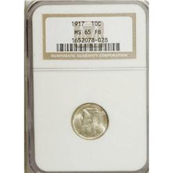 1917 10C MS65 Full Bands NGC. NGC Census: (182/84)