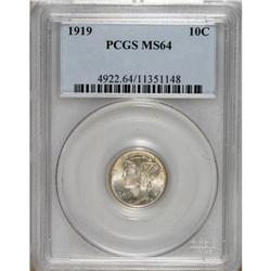 1919 10C MS64 PCGS. PCGS Population (23/12). NGC C