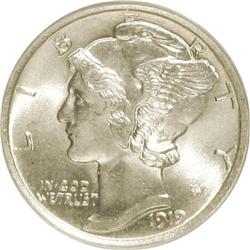 1919 10C MS65 Full Bands PCGS. PCGS Population (121/54