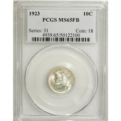 1923 10C MS65 Full Bands PCGS. PCGS Population (26