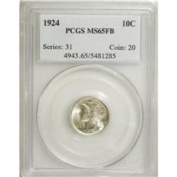 1924 10C MS65 Full Bands PCGS. PCGS Population (12