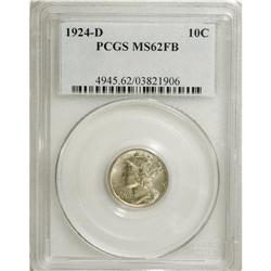 1924-D 10C MS62 Full Bands PCGS. PCGS Population (
