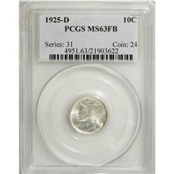 1925-D 10C MS63 Full Bands PCGS. PCGS Population (