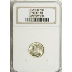 1941-S 10C MS67 Full Bands NGC. NGC Census: (674/2