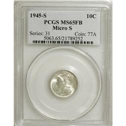 1945-S 10C Micro S MS65 Full Bands PCGS. PCGS Popu