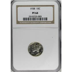 1938 10C PR64 NGC. NGC Census: (422/2402). PCGS Po