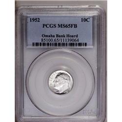 1952 10C MS65 Full Bands PCGS. Ex:Omaha Bank Hoard