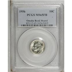 1956 10C MS65 Full Bands PCGS. Ex:Omaha Bank Hoard