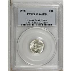 1958 10C MS66 Full Bands PCGS. Ex:Omaha Bank Hoard