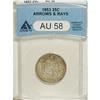 Image 1 : 1853 25C Arrows and Rays AU58 ANACS. NGC Census: (