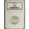 Image 1 : 1861 25C AU58 NGC. NGC Census: (146/582). PCGS Pop
