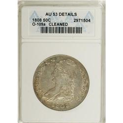 1808 50C --Cleaned--ANACS. AU53 Details. NGC Census: (6