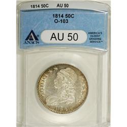1814 50C AU50 ANACS. O-103. NGC Census: (26/240).
