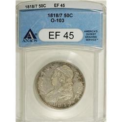 1818/7 50C Small 8 XF45 ANACS. O-103. NGC Census: