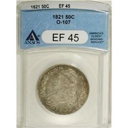 1821 50C XF45 ANACS. O-107. NGC Census: (82/610).