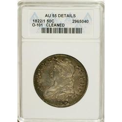 1822/1 50C --Cleaned--ANACS. AU55 Details. NGC Census: