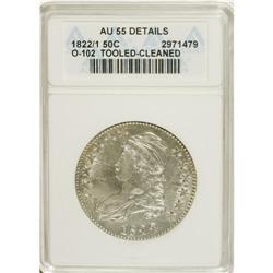1822/1 50C --Cleaned, Tooled--ANACS. AU55 Details. NGC