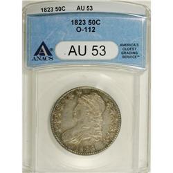 1823 50C ( ) AU53 ANACS. O-112. NGC Census: (30/379).