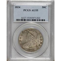 1824 50C AU55 PCGS. PCGS Population (88/235). NGC