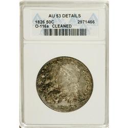 1826 50C --Cleaned--ANACS. AU53 Details. NGC Census: (1