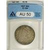 Image 1 : 1827 50C Square Base 2 AU50 ANACS. O-104. NGC Cens