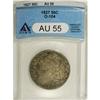 Image 1 : 1827 50C Square Base 2 AU55 ANACS. O-104. NGC Cens