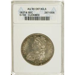 1827/6 50C --Cleaned--ANACS. AU55 Details. NGC Census: