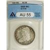 Image 1 : 1828 50C Curl Base 2, No Knob AU55 ANACS. O-114. N