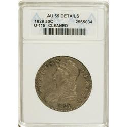 1829 50C --Cleaned--ANACS. Au55 Details. NGC Census: (2