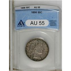 1898 50C AU55 ANACS. NGC Census: (8/236). PCGS Pop