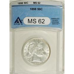1898 50C MS62 ANACS. NGC Census: (28/152). PCGS Po