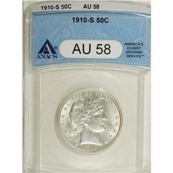 1910-S 50C AU58 ANACS. NGC Census: (4/82). PCGS Po
