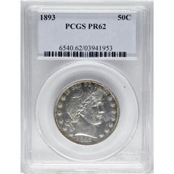 1893 50C PR62 PCGS. PCGS Population (24/149). NGC