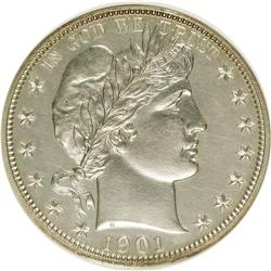 1901 50C --Cleaned--ANACS. PF60 Details. NGC Census: (8