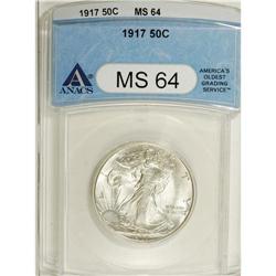 1917 50C MS64 ANACS. NGC Census: (1120/476). PCGS