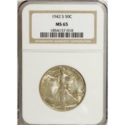 1942-S 50C MS65 NGC. NGC Census: (1892/312). PCGS