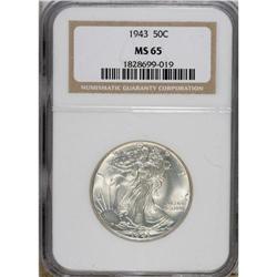 1943 50C MS65 NGC. NGC Census: (7592/5386). PCGS P