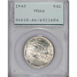 1943 50C MS66 PCGS. PCGS Population (2293/270). NG