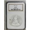 Image 1 : 1873 $1 AU53 NGC. NGC Census: (18/190). PCGS Popul