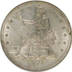1877 T$1 AU58 NGC. NGC Census: (42/226). PCGS Populati