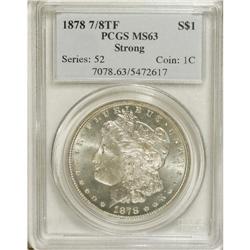 1878 7/8TF $1 Strong MS63 PCGS. PCGS Population (1
