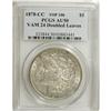 1878-CC $1 AU50 PCGS. Doubled Leaves, Vam-24, Top